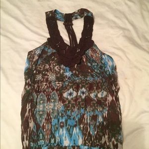 Halter sleeveless blouse